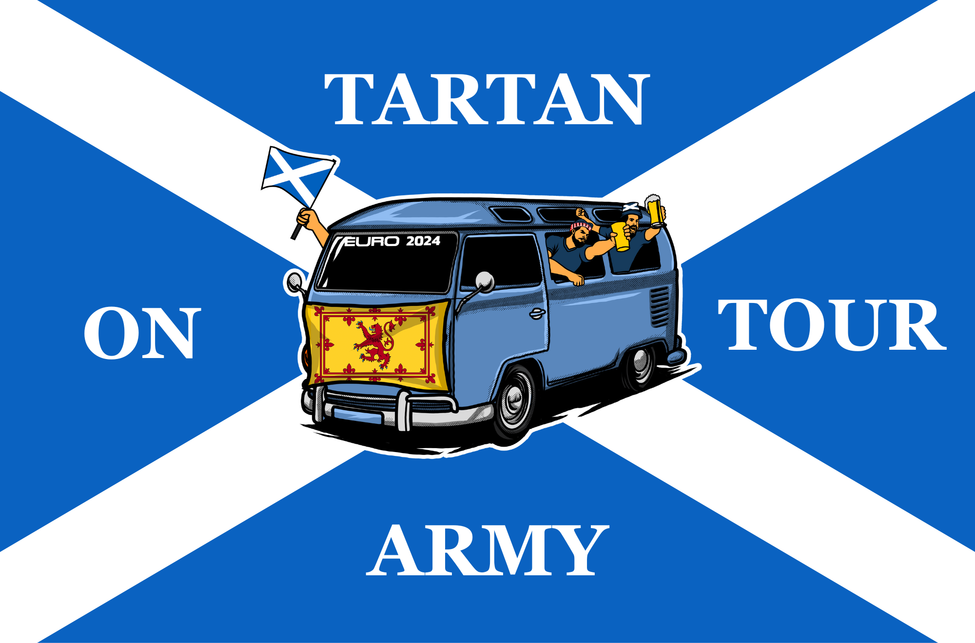 Target Window Flag Car Window Flag - Euro 24 On Tour (50cm x 33cm) – Riff Raff Apparel